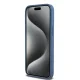 Чехол DKNY для iPhone 15 Pro Max Leather Monogram Pattern MagSafe, синий
