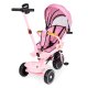 ECOTOYS 2-in-1 trīsriteņu velosipēds ar grozāmu sēdekli, rozā