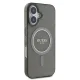 Guess iPhone 16 vāciņš IML Glitter Circle MagSafe, melns