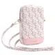 Сумочка для телефона Guess Zip GCube Bottom Stripe, розовая