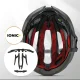 Велосипедный шлем Rockbros LK-69 58-62 см, черный