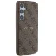 Guess Samsung Galaxy S24+ vāciņš 4G Collection Leather Metal Logo MagSafe, brūns