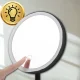 Круглое косметическое зеркало Bakalu с LED-подсветкой, черное