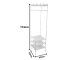Corner Coat Rack Standing Hall Tree with 3 Shoe Shelves, Metal Garment Rack, white
