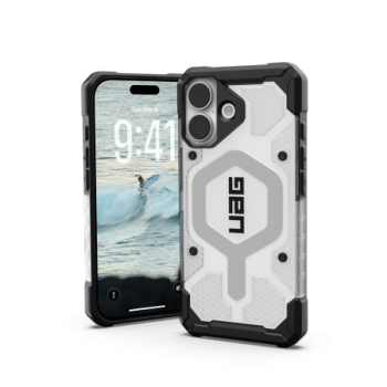 UAG Pathfinder Clear MagSafe vāciņš ar MagSafe iPhone 17 tālrunim – balts un pelēks | Phone Case Cover