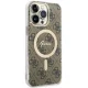 Чехол Guess для iPhone 14 Pro Max 4G MagSafe, коричневый