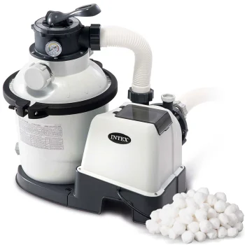 Intex 26644 Sand Filter Pump for Pool 5700 L/H with 500 g Filter Balls