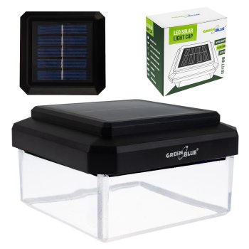 GreenBlue GB127 WW LED solārā lampa stabam, 80x80mm, 3200K