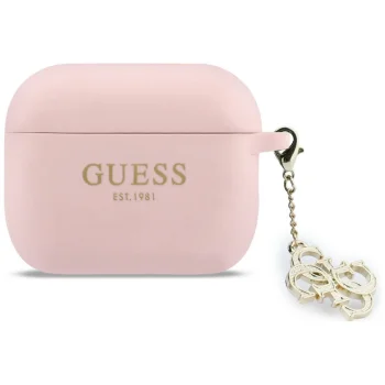 Guess Silicone 4G Charm Case for Apple AirPods Pro 3, Pink