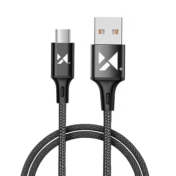Wozinsky USB uz Micro USB kabelis, 2.4A, 1m, melns