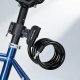 Wozinsky WPB-01R Portable Bike Lock with Anti-Theft Cable and 2 Keys Electric Bikes and Motorcycles - Black