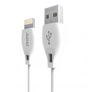 Dudao USB / Apple Iphone Lightning Data Charging Cable 2.1A 2m, White | Ātrās Uzlādes Lādētājvads Datu Pārraides Kabelis