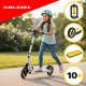 Saliekams skrejritenis Kruzzel Hyperion W 26141 ar 200mm riteņiem, balts-melns