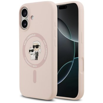 Karl Lagerfeld iPhone 17 Case Silicone Karl&Choupette MagSafe, Pink