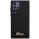 Guess Silicone Vintage Gold Logo Case for Samsung Galaxy S23 Ultra Black