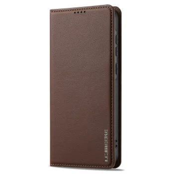 Samsung Galaxy A55 ( SM-A556B/DS ) LC.IMEEKE PU Leather Wallet Protective Book Case Cover, Brown | Telefona Vāciņš...