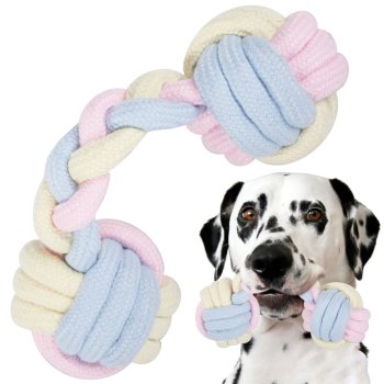 Durable Dog Rope Toy Bone for Tugging and Chewing Games