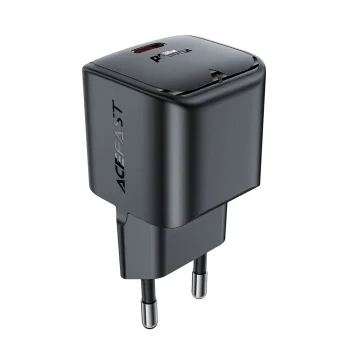 Acefast A77 Mini GaN USB-C tīkla lādētājs PD 30W - melns
