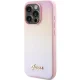 Чехол Guess для iPhone 14 Pro Saffiano Iridescent Script, розовый