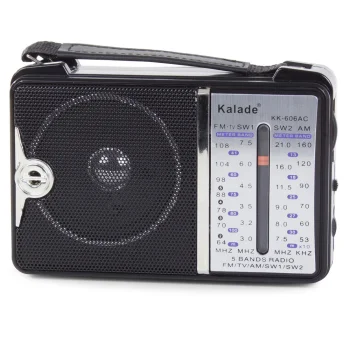 Портативный ретро радиоприемник FM AM SW, черный