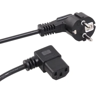 Угловой кабель питания Maclean MCTV-802, 3 pin, вилка EU, 1.5м