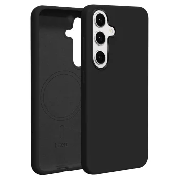 Etteri Silicone Mag vāciņš priekš Samsung Galaxy S25, melns