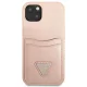 Guess Saffiano Triangle Logo Cardslot vāciņš iPhone 13 mini, rozā