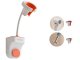Adjustable Wall Mount Holder for Hair Dryer and Shower Head, White/Orange