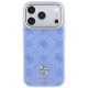 Чехол Guess Peony 4G Small Logo MagSafe для iPhone 18 Pro Max / 17 Pro Max, светло-голубой