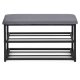 Apavu skapis ar sēdvietu 80 cm 2 plaukti ModernHome, pelēks