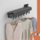 Ruhhy 26342 Wall-Mounted Folding Clothes Drying Rack and Hanger, Black