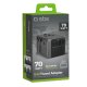 SBS Universal GaN Travel Adapter 70W, 3xUSB-C / 2xUSB-A, Black
