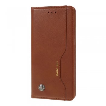 OnePlus 7 PU Leather Wallet Book Case Cover, Brown | Vāks Maciņš Maks Grāmatiņa Apvalks