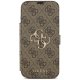 Guess Book 4G Metāla Logo Maciņš iPhone 17 Pro Max - Brūns | Metal Phone Case Cover Brown
