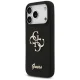 Guess iPhone 17 Pro vāciņš Silicone Big 4G Script, melns