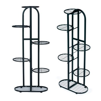 ModernHome PJJPS0014 metāla puķu statīvs, 6 līmeņi, melns