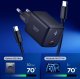 USB-C sienas lādētājs Spigen EE451EU Essential 45W GaN melns