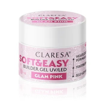 Конструирующий гель для ногтей Claresa Soft&Easy, Glam Pink, 45 г