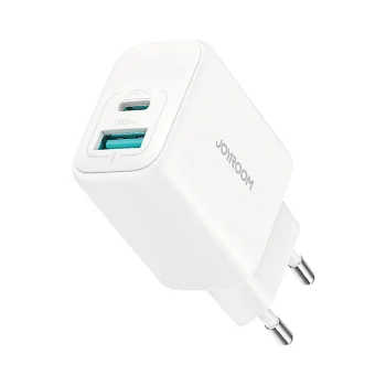 Joyroom JR-TCF21 tīkla lādētājs USB-C / USB-A 20W PD / QC 3.0 balts (UK)