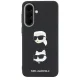 Чехол Karl Lagerfeld Karl & Choupette Heads Pins & Logo для Samsung Galaxy A57 5G, черный