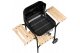 Large Charcoal Grill with Lid, Adjustable Grate, and Wooden Shelves MultiGarden