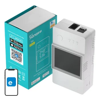 Viedais WiFi slēdzis Sonoff THR320D TH Elite (20A)