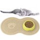 Non-slip Dog Cat Pet Bowl Mat, Beige