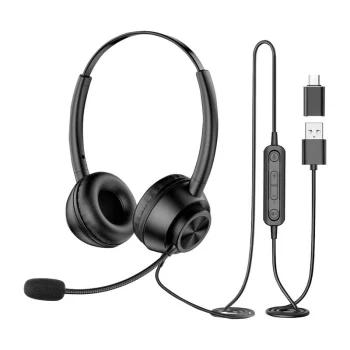 Vadu austiņas ar mikrofonu New Bee H368 USB/USB-C