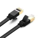 Плоский интернет-кабель Ugreen Ethernet Patchcord RJ45 Cat 7 STP LAN 10 Gbps 3м черный...