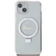 Guess Ring Stand Script Glitter MagSafe case for iPhone 15 / 14 / 13 - transparent