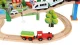 Bērnu Spēļu Rotaļu Koka Dzelzceļš Vilciena Sliežu Trase ar Vilcieniem, 88 elementi | Kid\'s Wooden Railway Train...