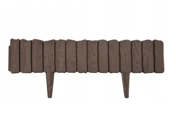 Dekoratīvā zāliena apmale WOOD 58 x 12.5 cm, brūna