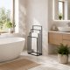 Modernhome brīvi stāvošs dvieļu statīvs, 4 līmeņi, melns
