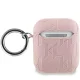 Karl Lagerfeld AirPods 1 / 2 maciņš Monogram Choupette Head, rozā